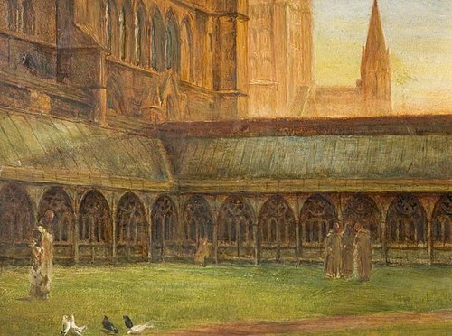 Lincoln Cathedral  - The Cloisters, 1879, Edward Richard Taylor
