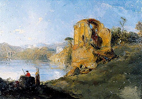 Ruins in Rome, Italy, 1830, Edward Thomas Daniell