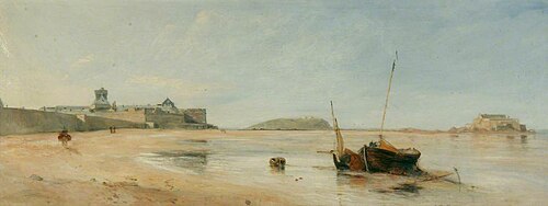 A View of St Malo, France, 1838, Edward Thomas Daniell