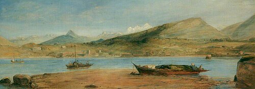 Sketch for a Picture of the Mountains of Savoy from Geneva, Switzerland, 1839, Edward Thomas Daniell