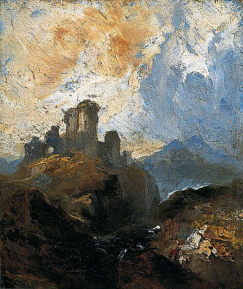 Mountain Landscape, Castle Ruins, , Edward Thomas Daniell