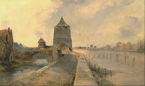 The Rhine at Constance (Konstanz-am-Rhein), 1830, Edward Thomas Daniell