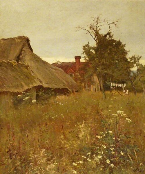 A Weedy Old Corner, 1885, Edward Wilkins Waite