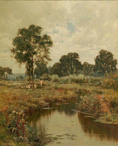 An August Afternoon, Woolhampton, Berkshire, 1898, Edward Wilkins Waite
