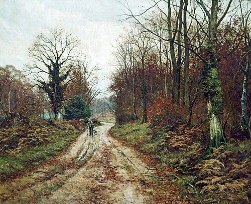 The Autumn Road (Mitcham Woods, Surrey), , Edward Wilkins Waite
