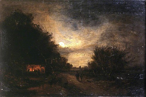 A Village Forge: Moonlight, 1846, Edward Williams
