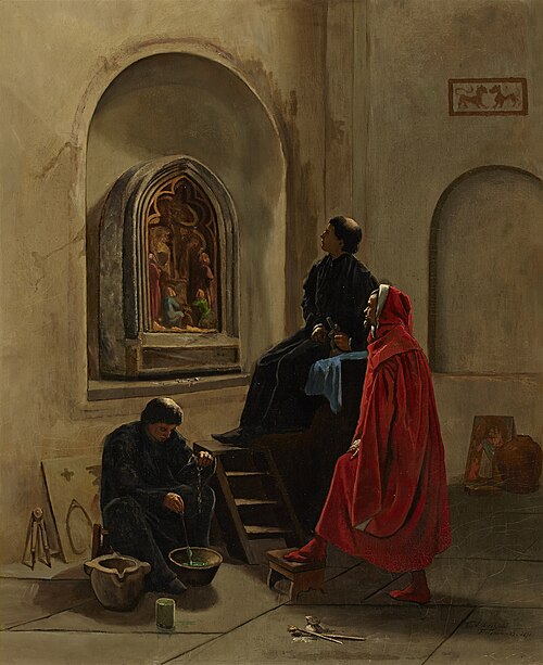 The Artist Paints the Church, 1870, Edwin Blashfield