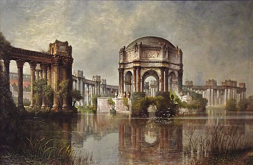 Palace of Fine Arts and the Lagoon., 1915, Edwin Deakin