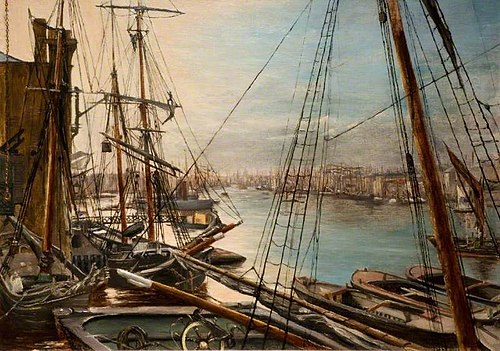 The Pool, London, 1860, Edwin Edwards