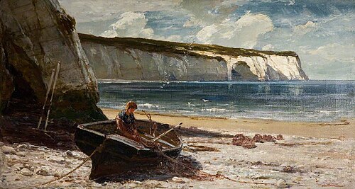 The Rainy Landing, Flamborough Head, Yorkshire, , Edwin Ellis