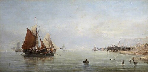 Shipping Becalmed, 1859, Edwin Hayes