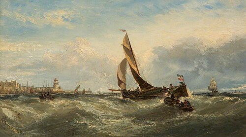 Putting to Sea, 1870, Edwin Hayes
