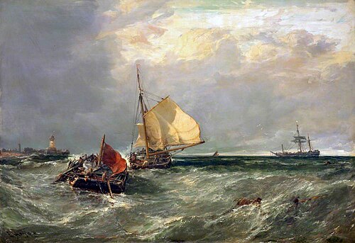 Storm Clearing Off – Picking up a Lame Duck, 1883, Edwin Hayes