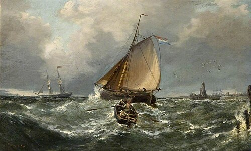 Dutch Shipping Scene, , Edwin Hayes