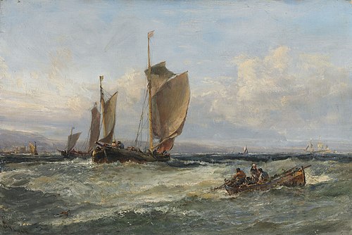 Trawlers Leaving Port, , Edwin Hayes