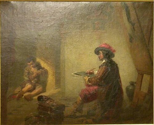 Murillo Sketching the Beggar Boy, 1864, Edwin White