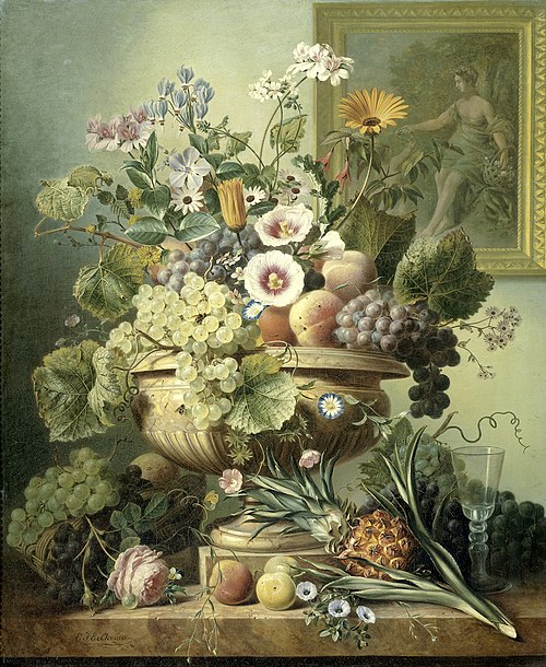 Still-Life with Flowers and Fruit, 1822, Eelke Jelles Eelkema