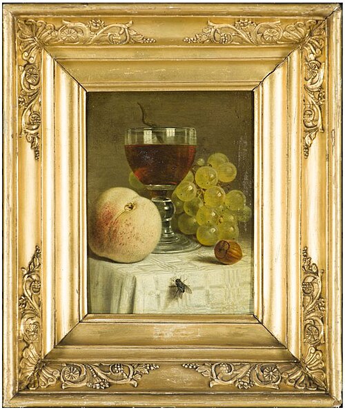 Stilleven van vruchten op tafel, 1839, Eelke Jelles Eelkema
