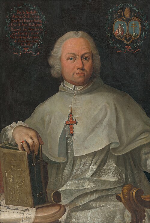 Podobizeň preláta Andreja Sauberera, 1766, Johann Lucas Kracker