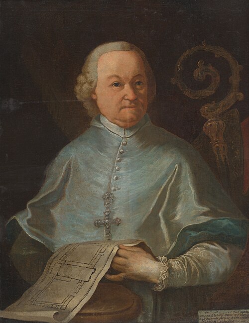 Podobizeň prepošta Premonštrátskeho kostola v Jasove, opáta Andreja Sauberera, 1775, Johann Lucas Kracker
