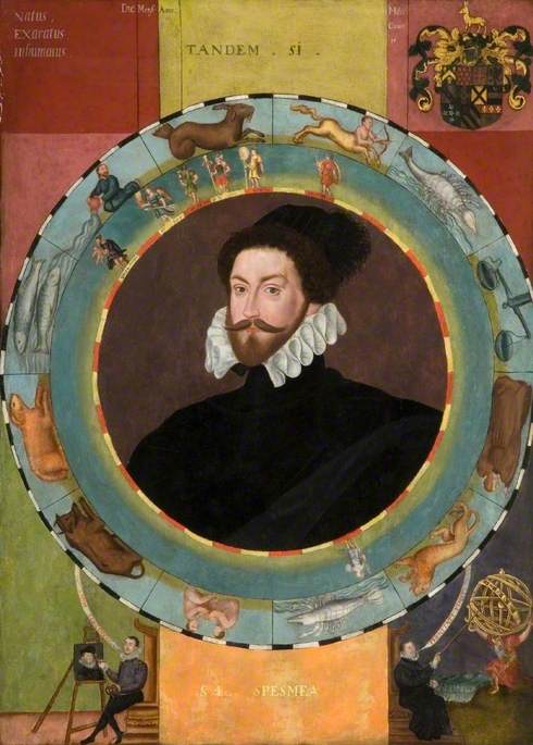 Sir Christopher Hatton (1540–1591) (recto), 1581, William Segar
