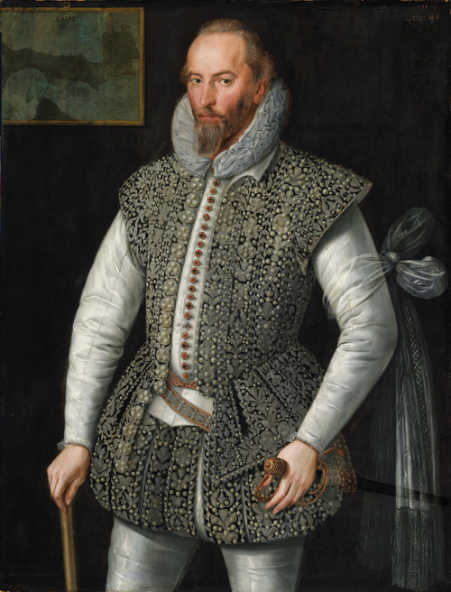 Portrait of Sir Walter Raleigh (1522-1618), Soldier and Historian, 1598, William Segar