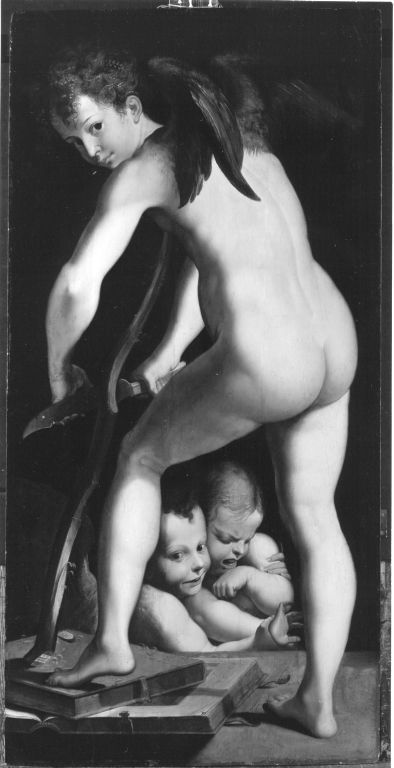 Cupid carves the bow, 1586, Joseph Heintz l'Ancien