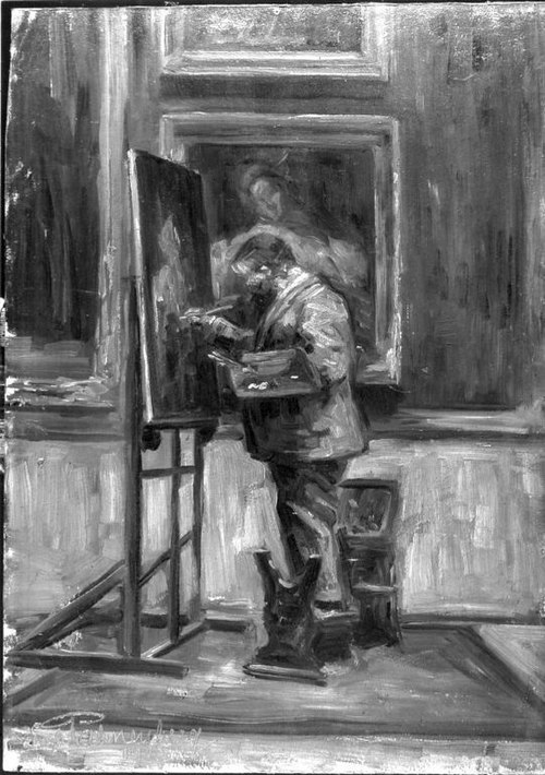 Kopist in der Alten Pinakothek, 1905, Emilie von Palmenberg