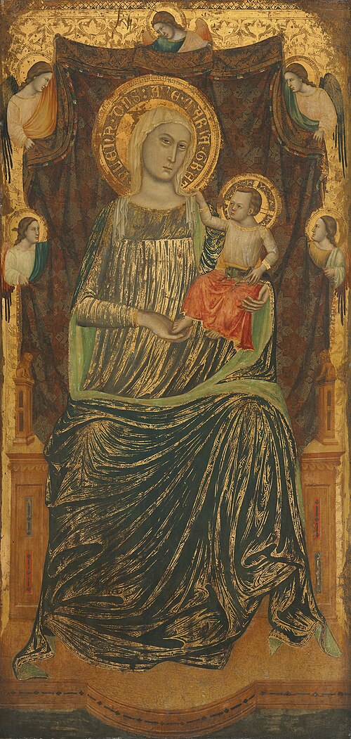 Madonna and Child with Five Angels, 1335, Giovanni Baronzio