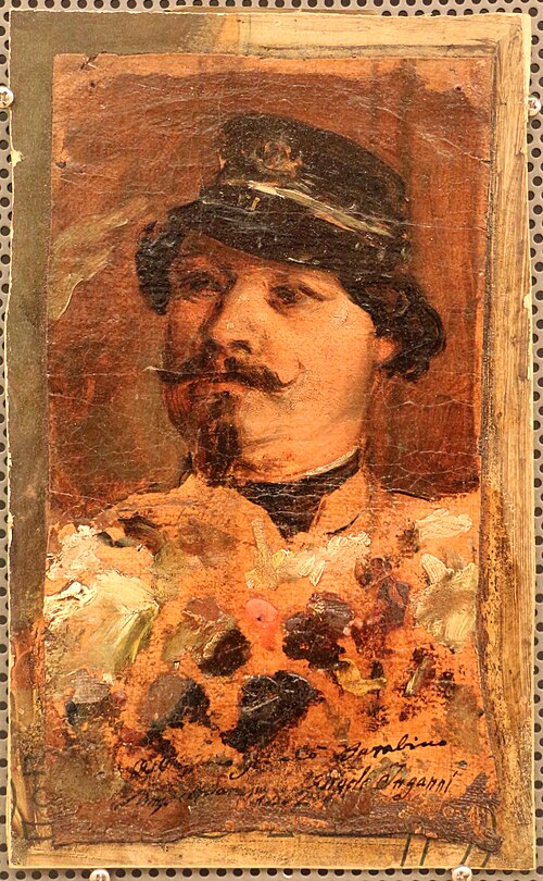 ritratto del pittore nicolò barabino, 1862, Angelo Inganni