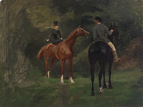Figures on Horseback, 1875, Eliphalet Frazer Andrews
