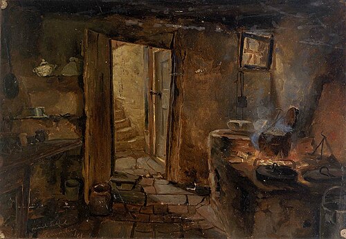 Interior of a Kitchen, 1875, Eliphalet Frazer Andrews