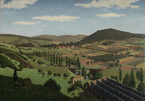 Landschaft bei Berghausen, 1924, Georg Scholz