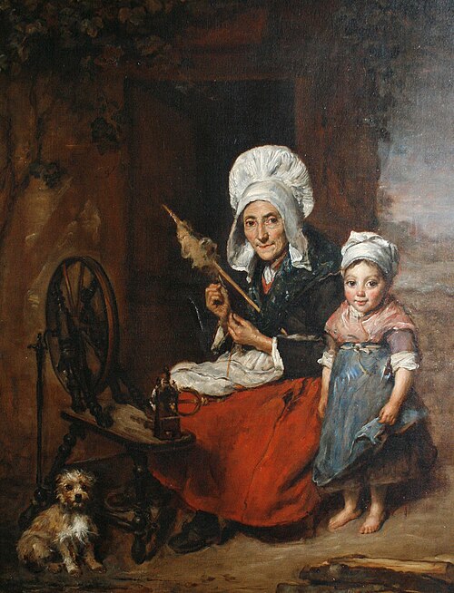 La Grand-mère à son rouet, 1835, Emma Soyer