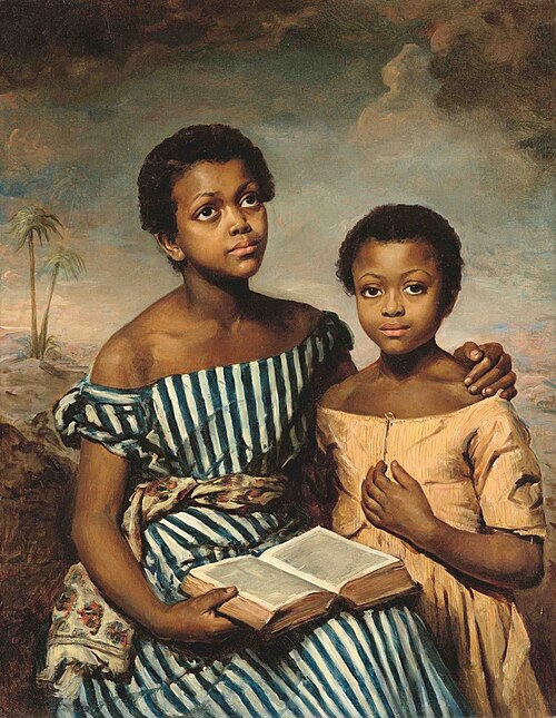 Two Children with a Book, 1831, Emma Soyer