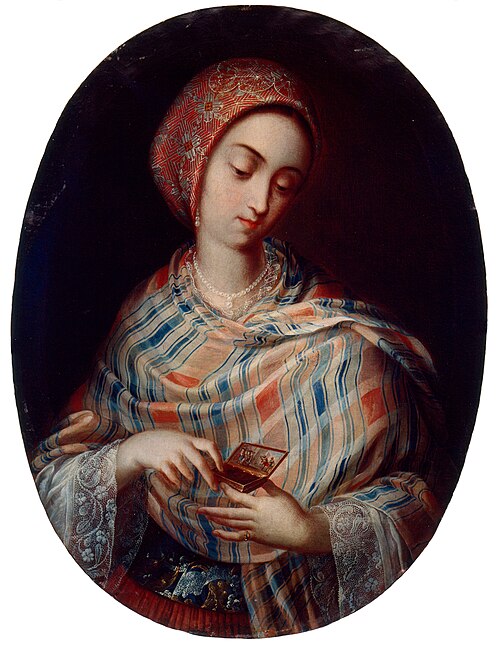 Dama con rebozo, 1750, Juan Rodríguez Juárez