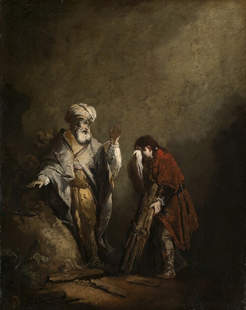The sacrifice of Abraham, 1750, Christian Wilhelm Ernst Dietri
