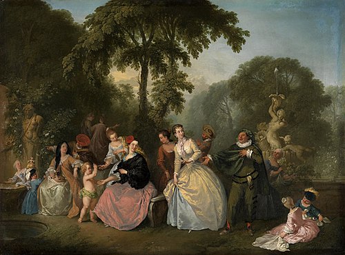 Gesellschaft im Park, 1750, Christian Wilhelm Ernst Dietri