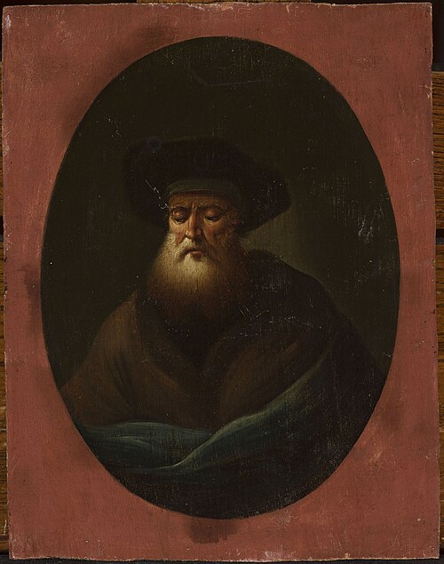 Old man with blue fabric, , Christian Wilhelm Ernst Dietri