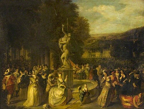 A Festive Gathering in a Park, , Christian Wilhelm Ernst Dietri