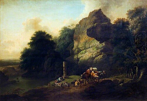 Rocky Landscape with Herdsmen, , Christian Wilhelm Ernst Dietri