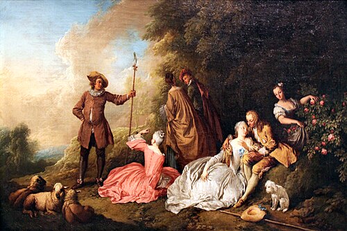 Elegant Group in the Open, 1760, Christian Wilhelm Ernst Dietri