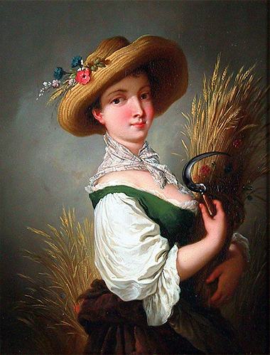 Schnitterin (Allegorie des Sommers), , Christian Wilhelm Ernst Dietri