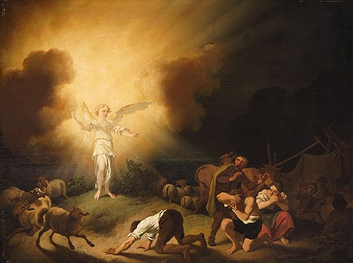 Verkündigung an die Hirten, 1760, Christian Wilhelm Ernst Dietri