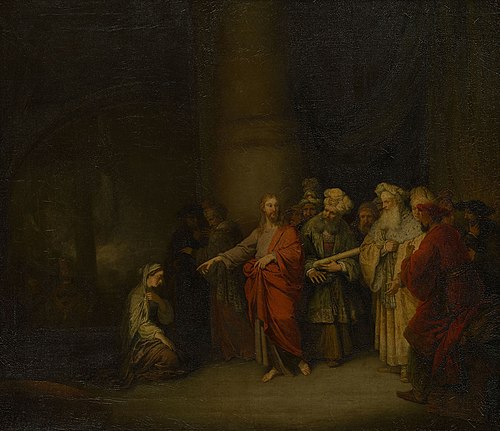 Christ and the Woman taken in Adultery, 1755, Christian Wilhelm Ernst Dietri