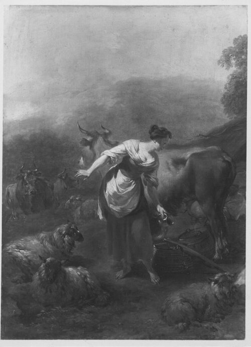 Die Sennerin (nach Berchem), 1743, Christian Wilhelm Ernst Dietri