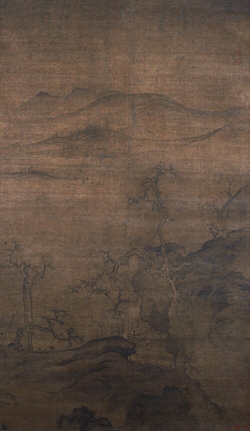 宋  郭熙 古木遥山图轴, , Guo Xi