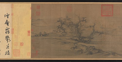 Arbres anciens, distance en plan (détail), 1080, Guo Xi