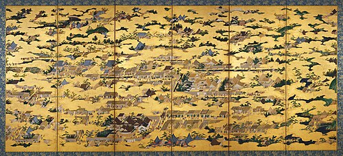 Rakuchū rakugai zu (Uesugi), 1600, Kanō Eitoku