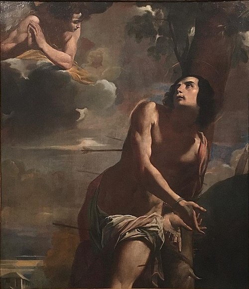 Saint Sébastien et l'Ange, 1620, Carlo Bononi